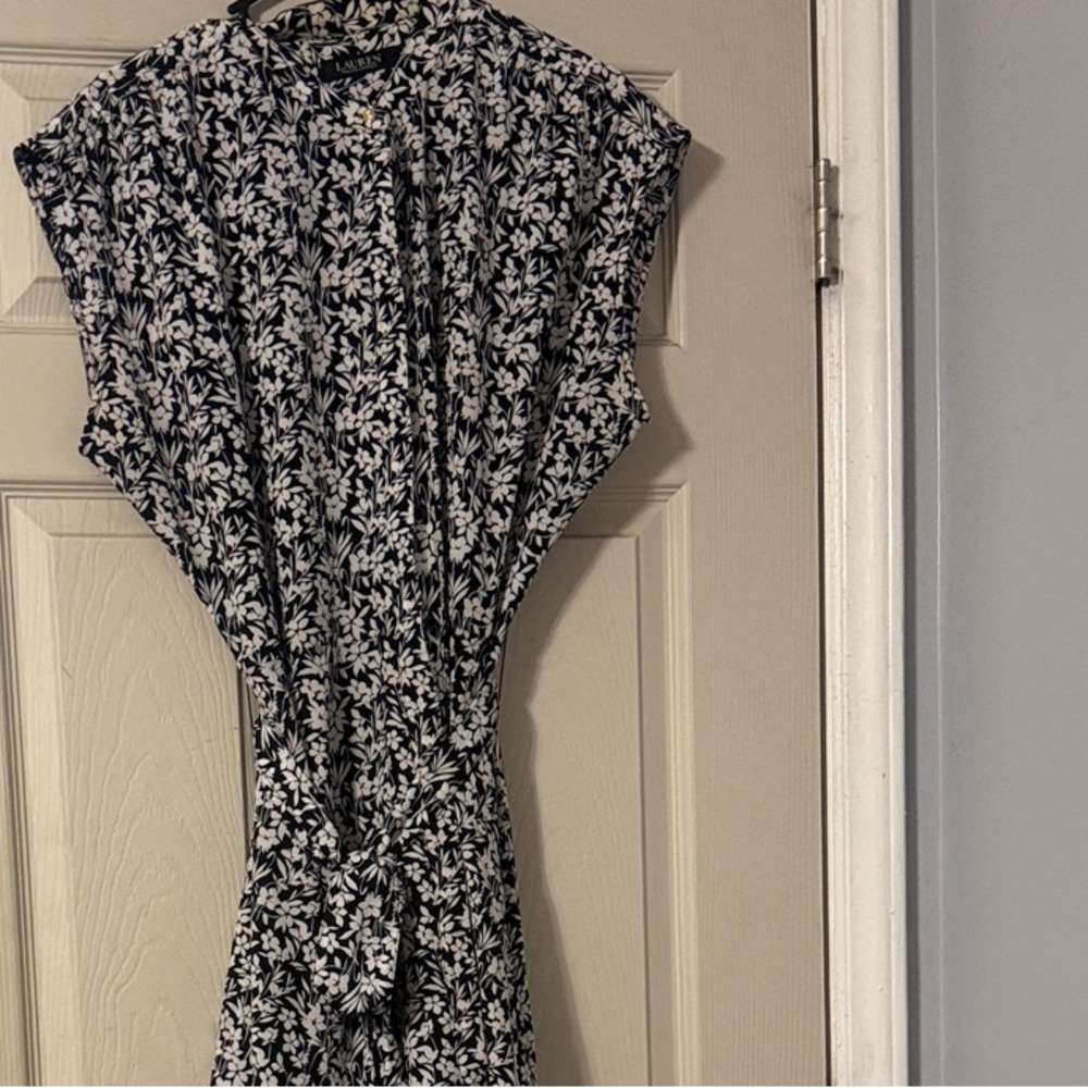 Polo by Ralph Lauren Black and White Midi Dress